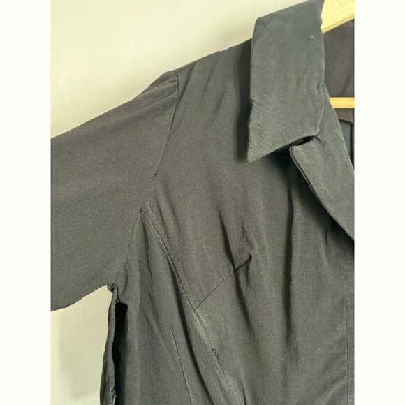 Vintage 40s 50s Women’s Black Button Down Dress Jacket XL David Levine Original - Picture 6 of 12